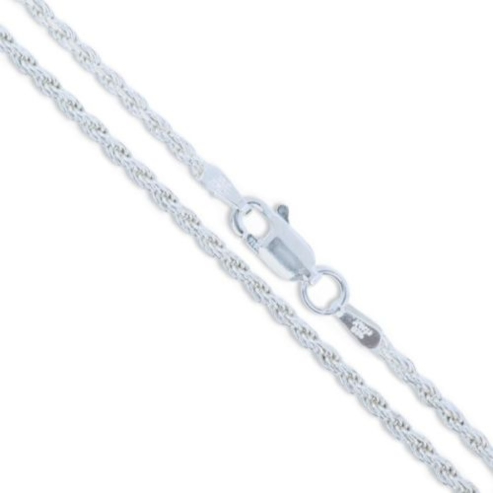 STERLING SILVER 2.0 MM ROPE CHAIN